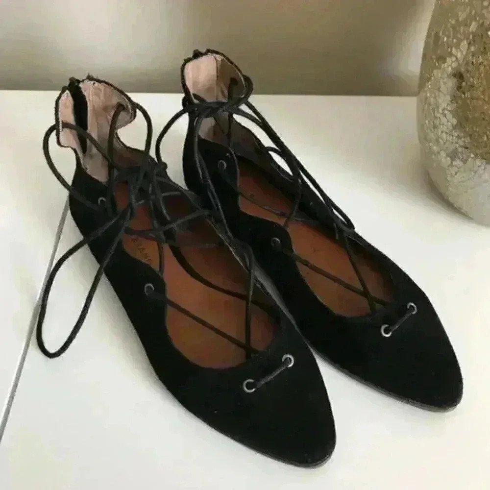 Lucky Brand Billoh Ghilly Lace Up Flat Size 8‎